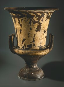 Cáliz-crátera (gran jarrón). Cerámica de figuras rojas de Perugia (Umbría). Civilización Etrusca, siglo IV a.C. de Etruscan