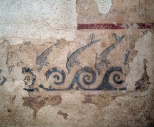 Detalle de fresco de la tumba de Bruschi, siglo II a.C. de Etruscan