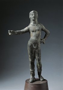 Italia, Provincia de Arezzo, Cortona, Estatua de bronce del Dios Culsans