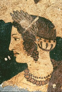Retrato de Velia Spurinna - Detalle - Fresco, siglo IV a.C. de Etruscan