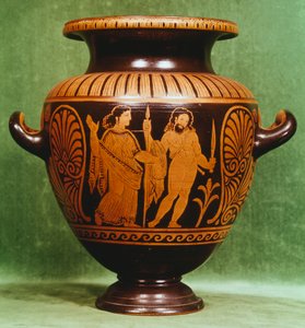 Stamnos, cerámica de figuras rojas de Vulci (Lazio). Civilización etrusca, siglo IV a.C. de Etruscan