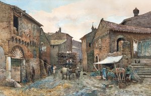 Comisaría de Campo en Tivoli de Ettore Roesler Franz