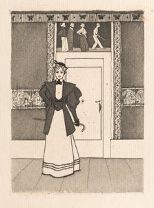 Interior con joven vestida de paseo de Eugen Kirchner