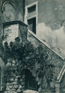 Un rincón tranquilo de Taormina, Sicilia, Italia, 1927