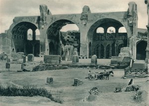Basílica de Majencio y Constantino en el Foro Romano, Roma, Italia, 1927 de Eugen Poppel