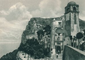 Iglesia en la costa, Capri, Italia, 1927 de Eugen Poppel