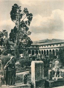 Jardín en el Museo de las Termas de Diocleciano, Roma, Italia, c1926 de Eugen Poppel
