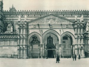Entrada principal de la Catedral, Palermo, Sicilia, Italia, 1927 de Eugen Poppel