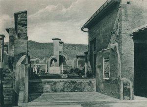 Calle que asciende al foro, Pompeya, Italia, 1927 de Eugen Poppel