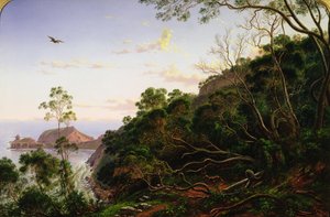 Roca del Púlpito cerca de Melbourne, Victoria de Eugen von Guerard