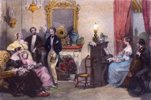 Concierto Familiar, Escena de En Verano en París de Jules Janin de Eugene Louis Lami