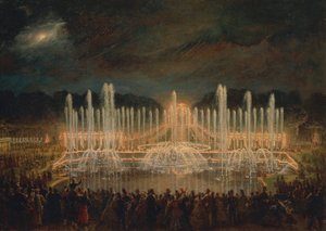 Nocturno en Versalles (Les grandes eaux a Versailles) de Eugene Louis Lami