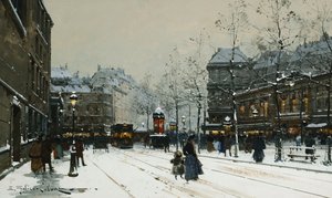 Gare du Nord, París de Eugene Galien Laloue