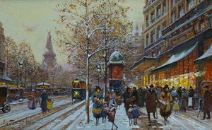 Plaza de la República, París de Eugene Galien Laloue