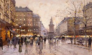 Una tarde de otoño en París de Eugene Galien Laloue