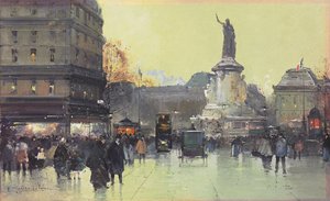 Place de la Republique, París de Eugene Galien Laloue