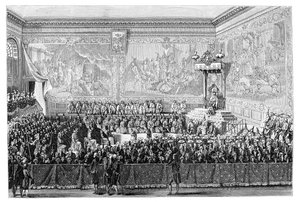 Reunión del Parlamento, Versalles 1776, 1885 de Eugene Alexis Girardet