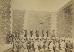 Ejecución de los Rehenes, prisión de la Roquette, el 24 de mayo de 1871 de Eugene Appert