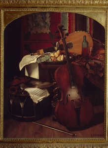 Naturaleza muerta con instrumentos musicales de Eugene Appert