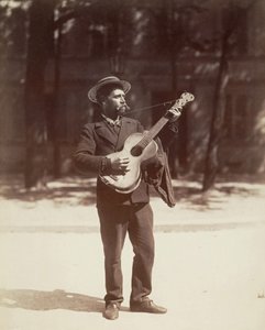 Guitarrista, París de Eugène Atget