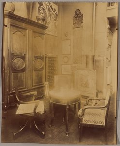 Innenraum von Herrn C., Dekorateur Wohnungen, Rue du Montparnasse de Eugène Atget