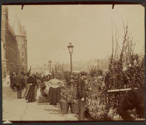 [El mercado de flores] de Eugène Atget