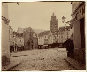 Pontoise, Place du Grand Martroy de Eugène Atget