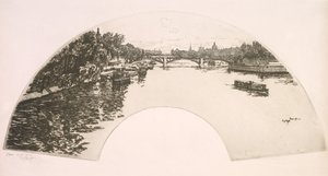 Abanico, El Sena visto desde el Pont Royal (Éventail, La Seine vue du Pont Royal)