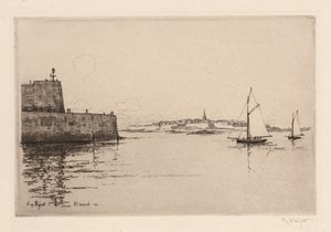 Saint-Malo visto desde Dinard, 1914 de Eugene Bejot