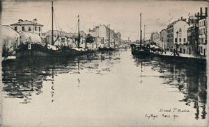 El Canal St Martin, 1915 de Eugene Bejot