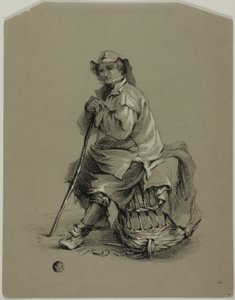 Pescador sentado en una olla de langosta de Eugene Bléry