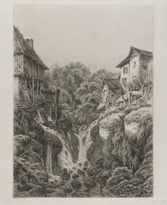 El Molino y la Cascada de Grésy cerca de Aix-les-Bains de Eugene Bléry
