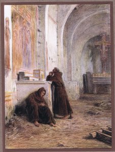 Fraile Giles y su compañero desfallecidos de hambre en una iglesia abandonada, 1919
