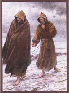 San Francisco le explica a Fray Leo dónde se encuentra la perfecta alegría de Eugene Burnand
