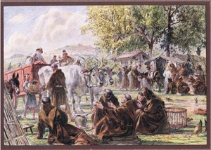 El Capítulo de Santa María de los Ángeles cerca de Asís de Eugene Burnand