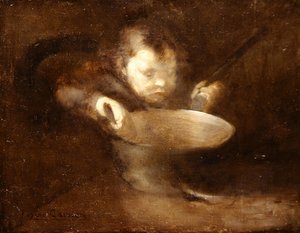 Niño en la cacerola de Eugène Carrière