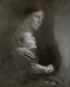 Maternidad (Sufrimiento) (óleo sobre lienzo) de Eugène Carrière