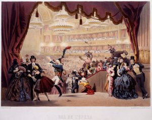 El Baile de Máscaras de la Ópera de la Rue Le Peletier en París de Eugene Charles Francois Guerard