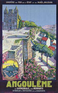 Cartel publicitario de Angouleme (litografía en color)