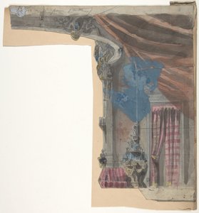 Diseño para un escenario en la Ópera, París, 1828-90 de Eugene Ciceri