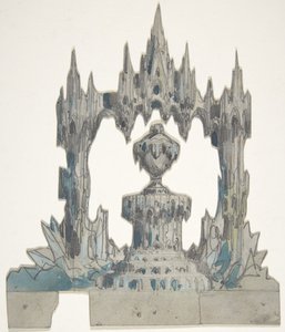 Diseño para un escenario en la Ópera, París, 1830-90