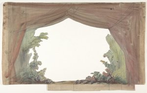 Diseño para un decorado en la Ópera, París de Eugene Ciceri