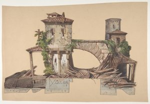 Diseño para un escenario en la Ópera, París