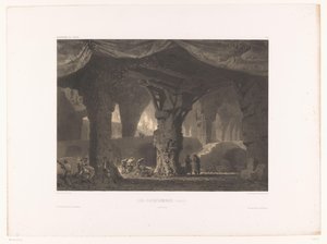 Theatredecor con catacumbas Les catacombes (inedit.) (título sobre objeto) Theatredecors (título de la serie) Décorations de théâtre (título de la serie sobre el objeto) de Eugene Ciceri