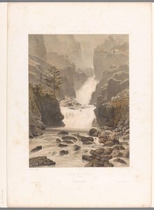 Vista de la cascada de Barberine, cerca de Vallorcine
Cascade de Barberine (título en el objeto)
Vistas de Suiza, Saboya y Tirol (título de la serie)
La Suisse, la Savoie et le Tyrol (título de la serie en el objeto)