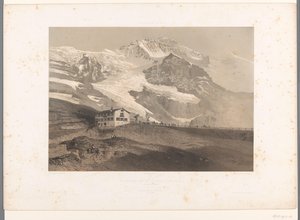 Vista del Jungfrau de Kleine Scheidegg La Jungfrau vue de la petite Scheideck (título sobre objeto) Rostros en Suiza y Saboya (título de la serie) La Suisse et la Savoie (título de la serie sobre el objeto)
