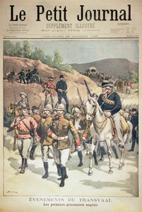 Eventos en el Transvaal: los primeros prisioneros ingleses, portada de Le Petit Journal, 29 de octubre de 1899 de Eugene Damblans