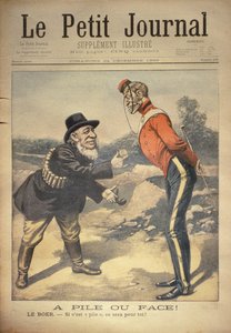 ¡Cara o cruz! El bóer: ¡Si sale cruz, es para ti!, portada de Le Petit Journal, 24 de diciembre de 1899