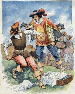 Ilustración para "Les Trois Mousquetaires" (Los tres mosqueteros) de Eugene Damblans