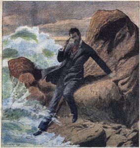 Ilustración de la novela de Daniel Lesueur "La máscara del amor"